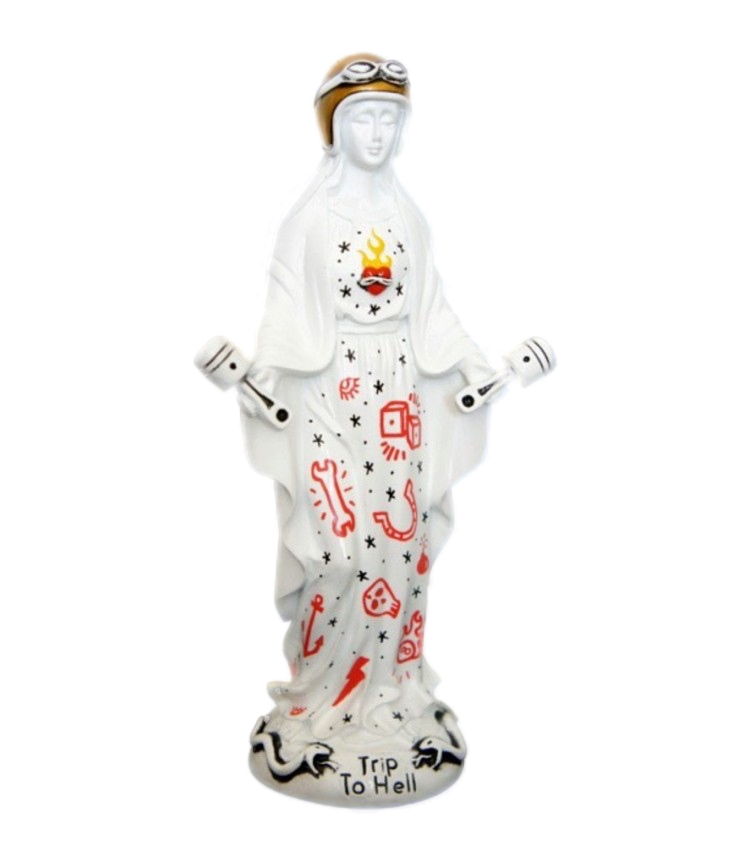 Virgen de los Pistones Mad Works oro