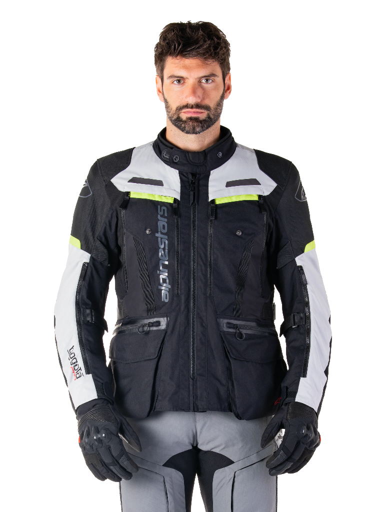Alpinestars Bogota' Pro Drystar Jacket Ice Gray/Dark Gray/Yellow Fluo