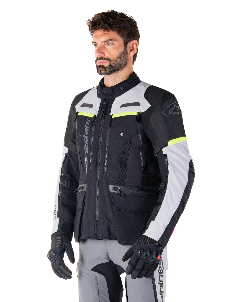 Alpinestars Bogota' Pro Drystar Jacket Ice Gray/Dark Gray/Yellow Fluo
