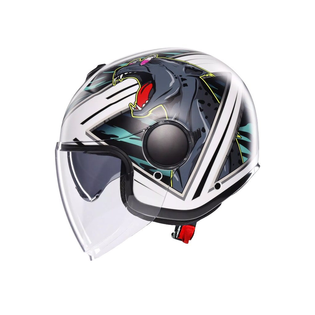 AGV ETERES Ghepard Matt White/Black/Green
