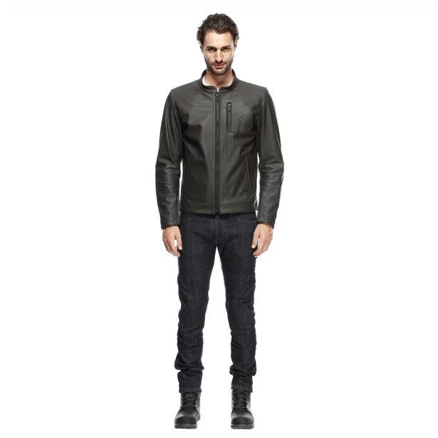 Dainese FULCRO QDF LEATHER JACKET dark-brown
