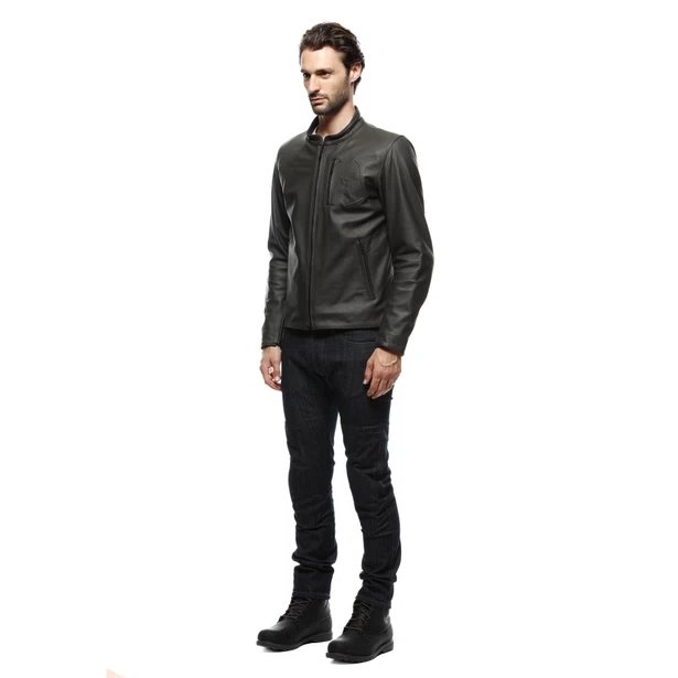 Dainese FULCRO QDF LEATHER JACKET dark-brown