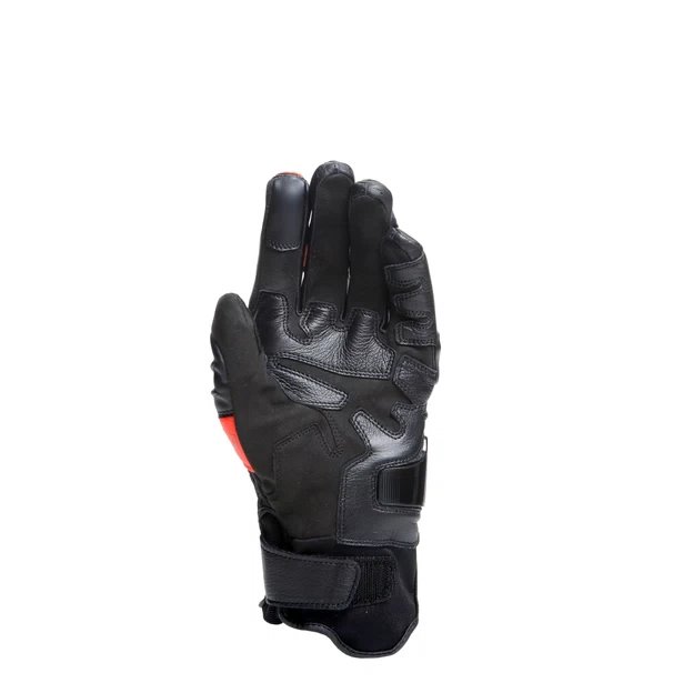 Dainese CARBON 4 SHORT LEATHER GLOVES black/fluo-red