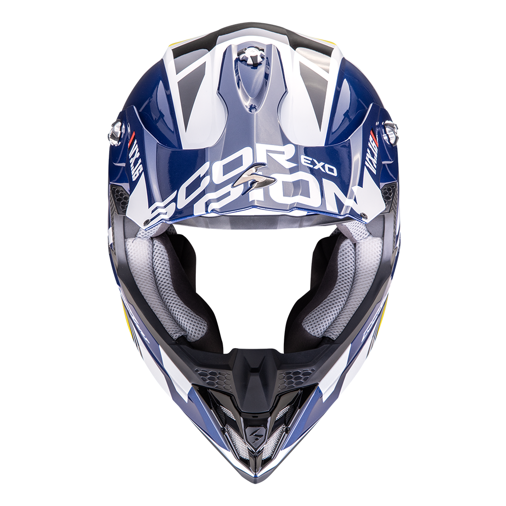 Scorpion Vx-16 Evo Air Analog White-Blue-Yellow