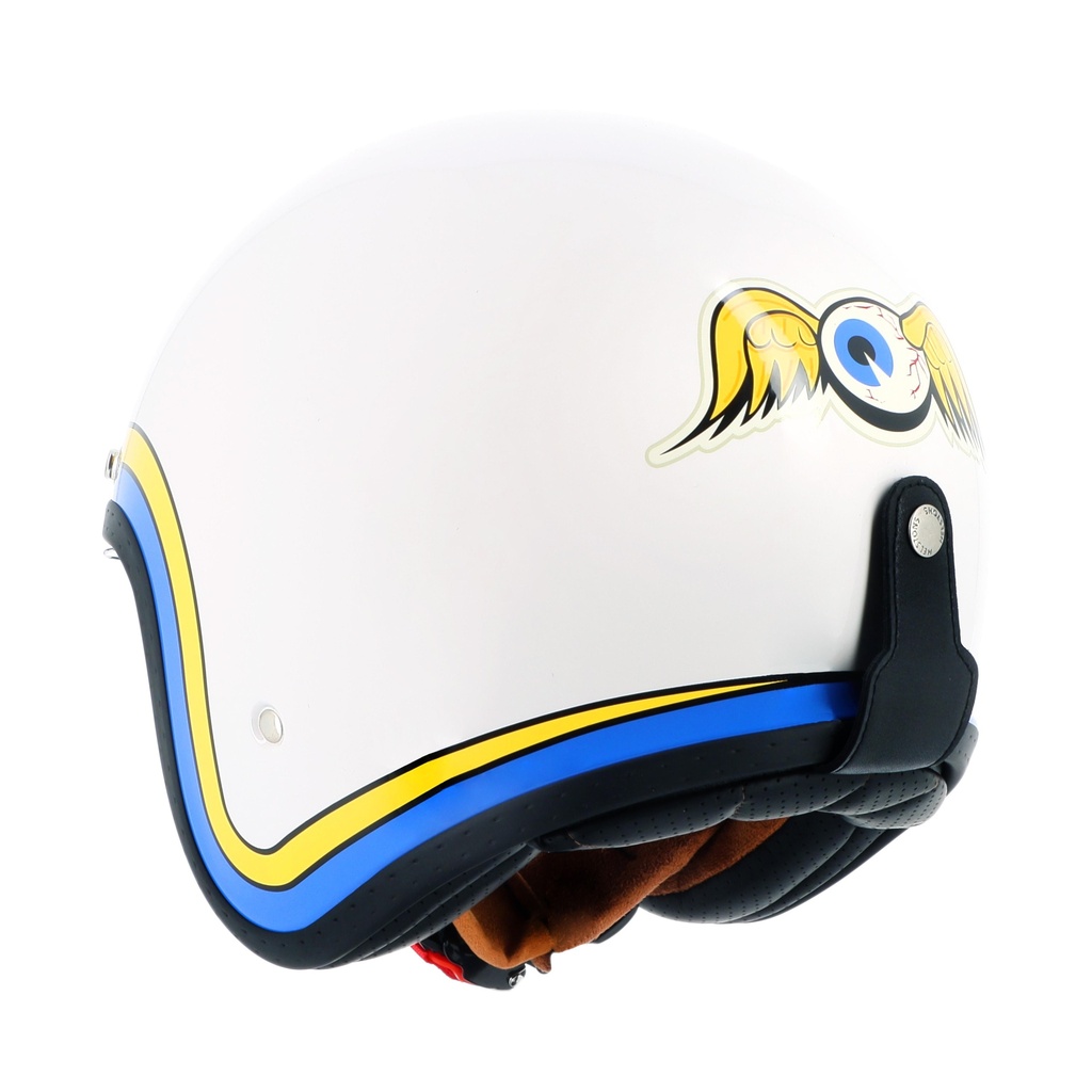 Helstons VD - BIG EYE HELMET EN-2206 BEIGE (Bleu-Jaune) (H5