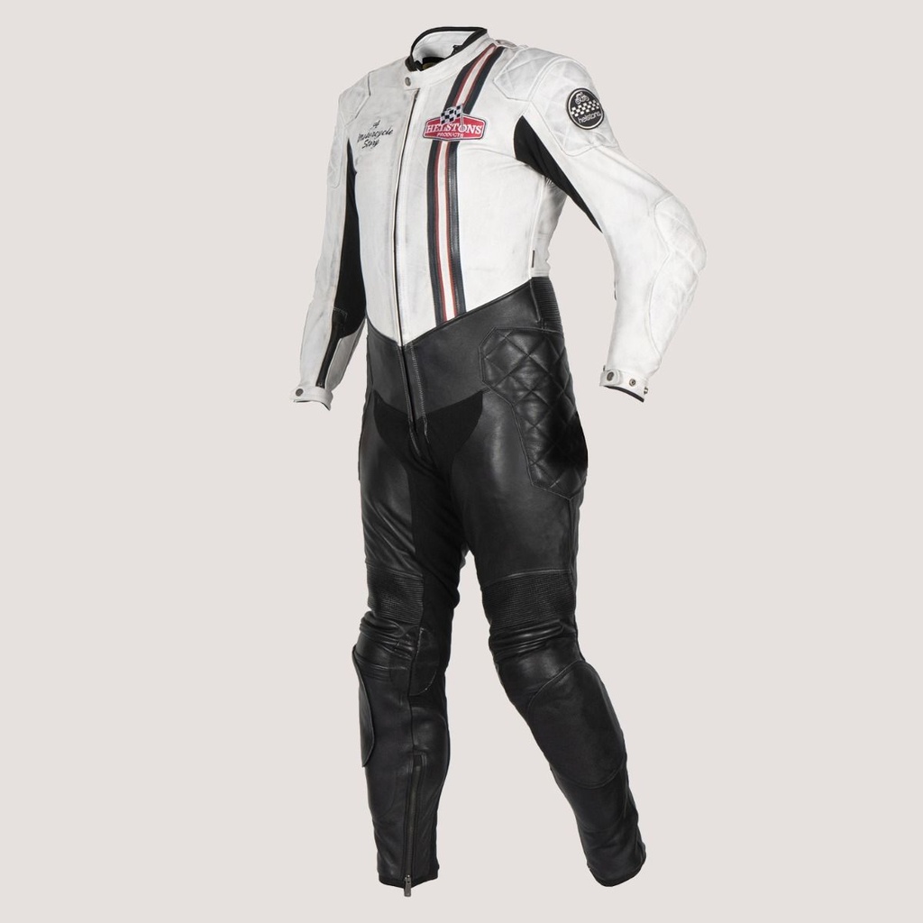 Helstons STIRLING SUIT Leather Plain black-white