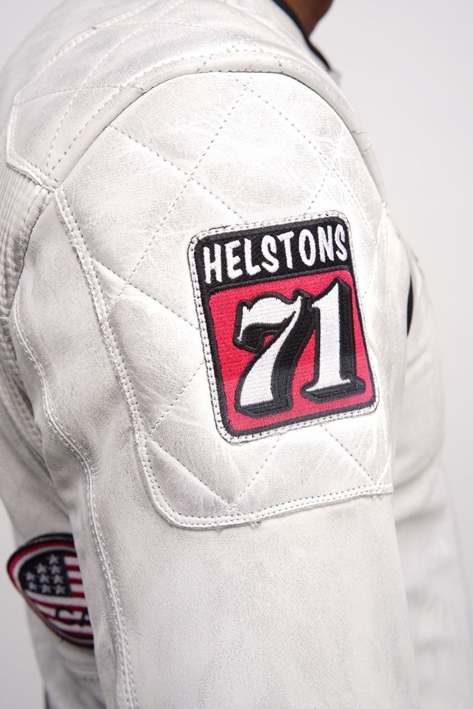 Helstons STIRLING SUIT Leather Plain black-white