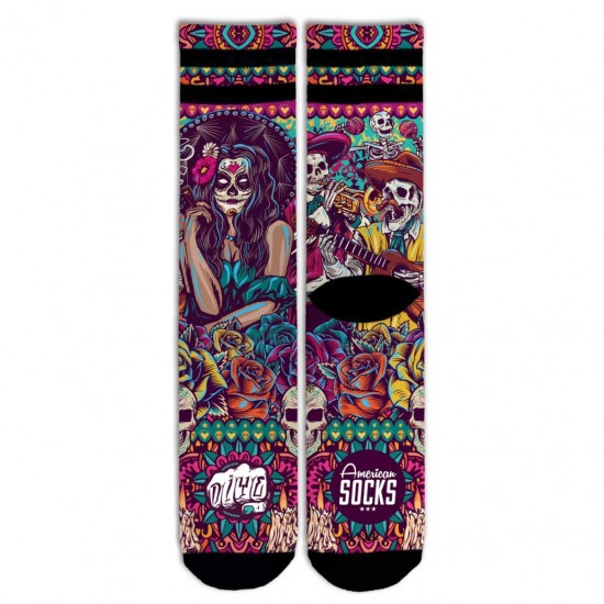 American Socks DÍA DE LOS MUERTOS Black