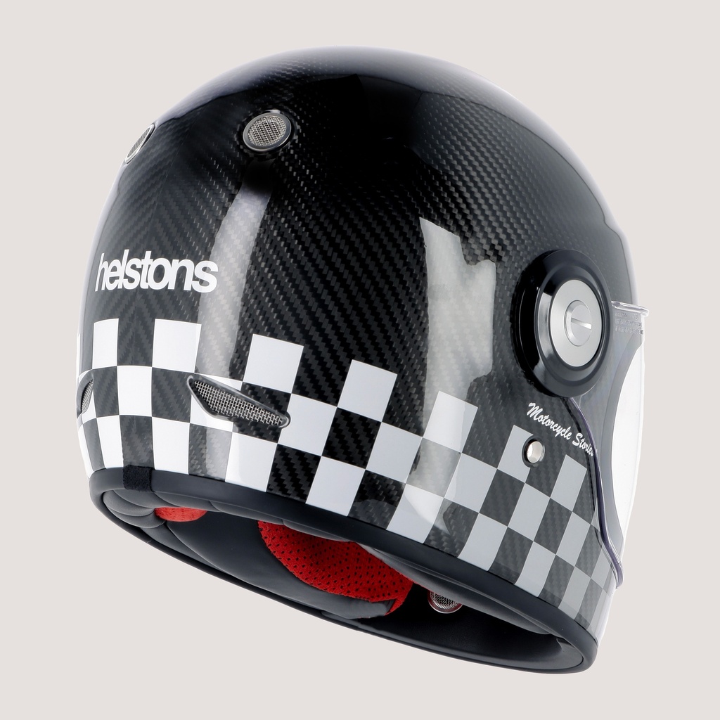 Helstons COURSE FULL FACE Carbone black (White)