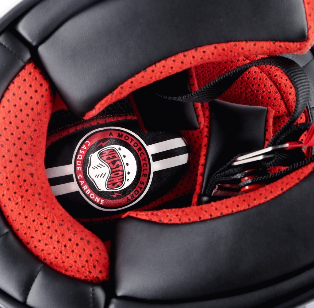 Helstons NAKED FULL FACE Carbone black carbon mat