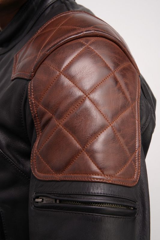 Helstons CHUCK Leather Buffle & Vachette black-camel