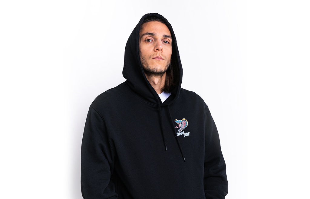 John Doe Hoodie Snake II Black