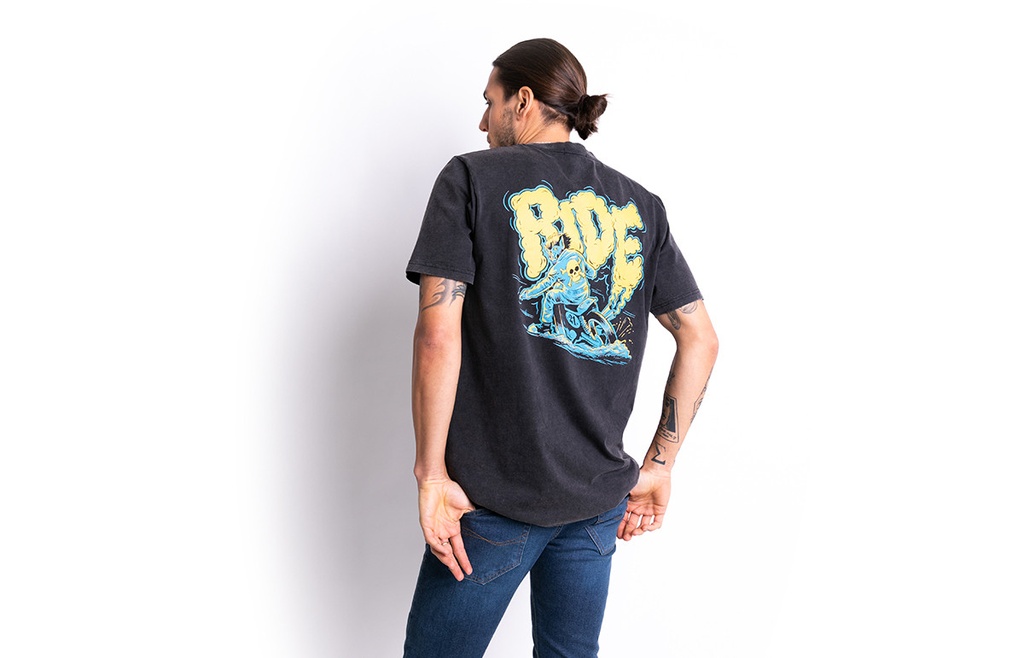 John Doe T-Shirt Wolf Fade Out Black