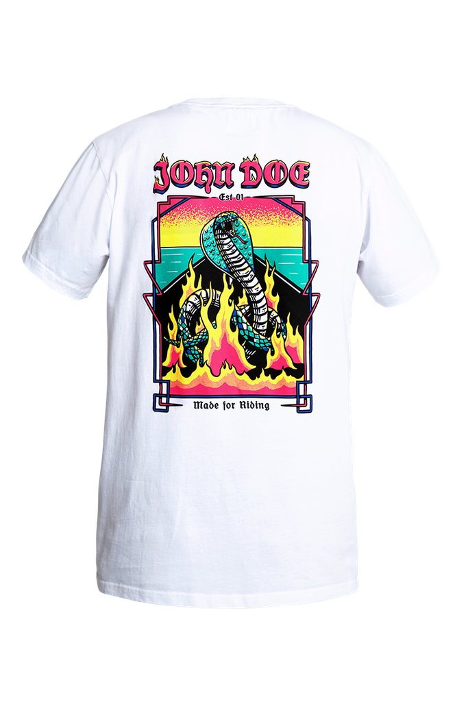 John Doe T-Shirt Snake On Fire White