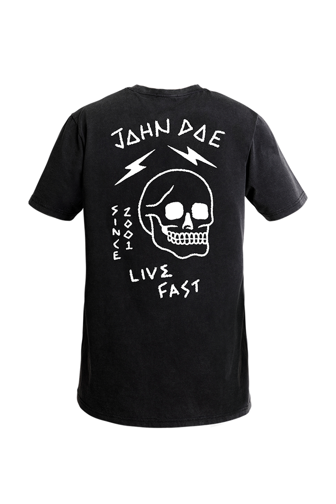 John Doe T-Shirt Live Fast Skull Black