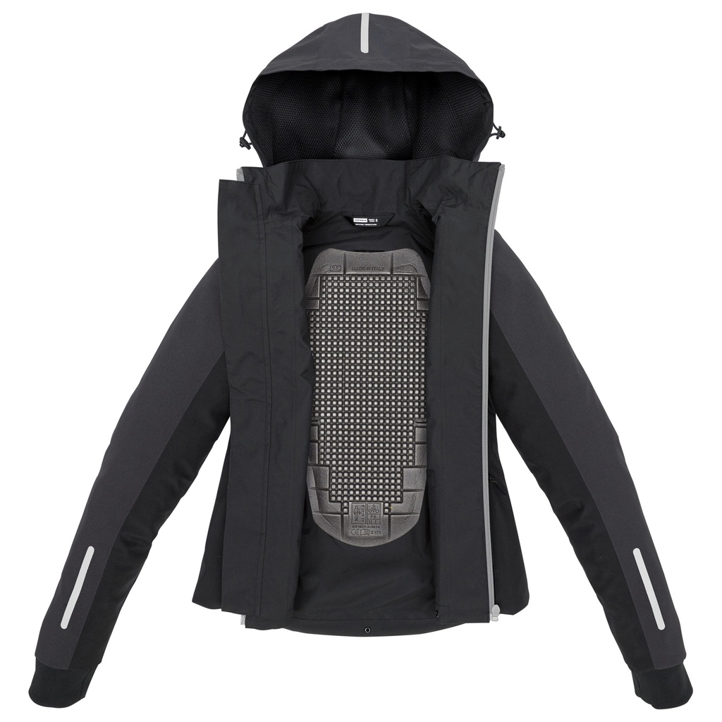 Spidi HOODIE H2OUT II LADY Black/Anthracite/Fluo Red