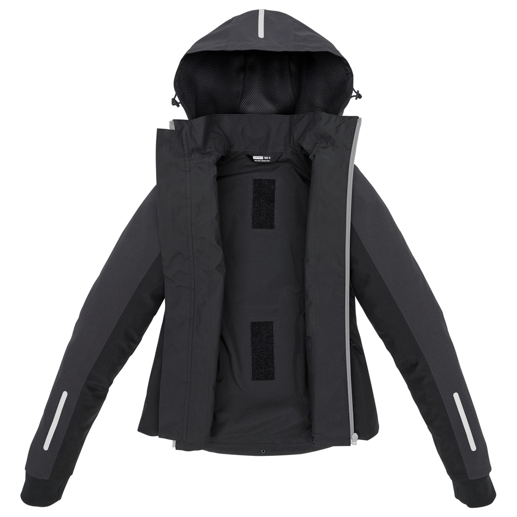 Spidi HOODIE H2OUT II LADY Black/Anthracite/Fluo Red