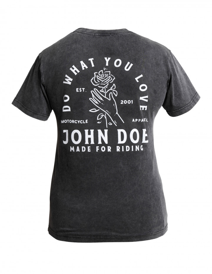 John Doe T-Shirt Women Rose Fade Out Black