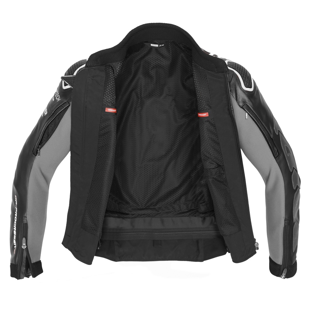 Spidi DP PROGRESSIVE LEATHER Black/White