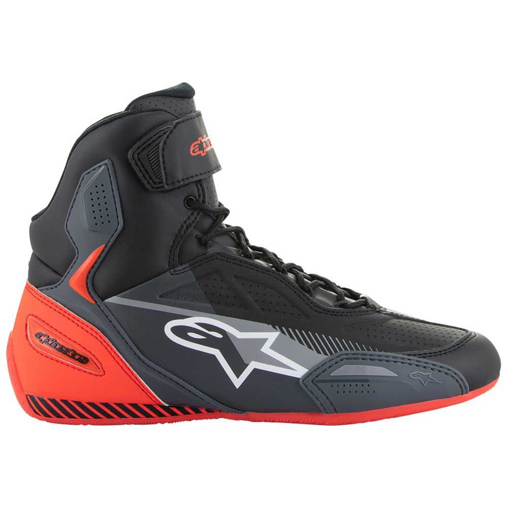 Alpinestars Faster-3 Shoes Black Gray Red Fluo