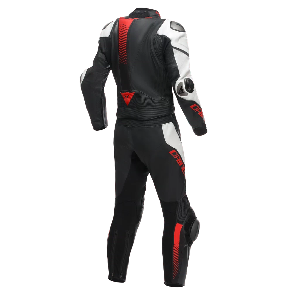 LAGUNA SECA 5 2PCS LEATHER SUIT black/white/lava-red
