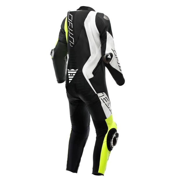 Dainese AUDAX D-ZIP 1PC PERF. LEATHER SUIT black/yellow-fluo/white