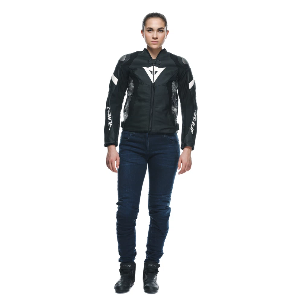 Dainese Avro 5 Leather Jacket Wmn black/black/white
