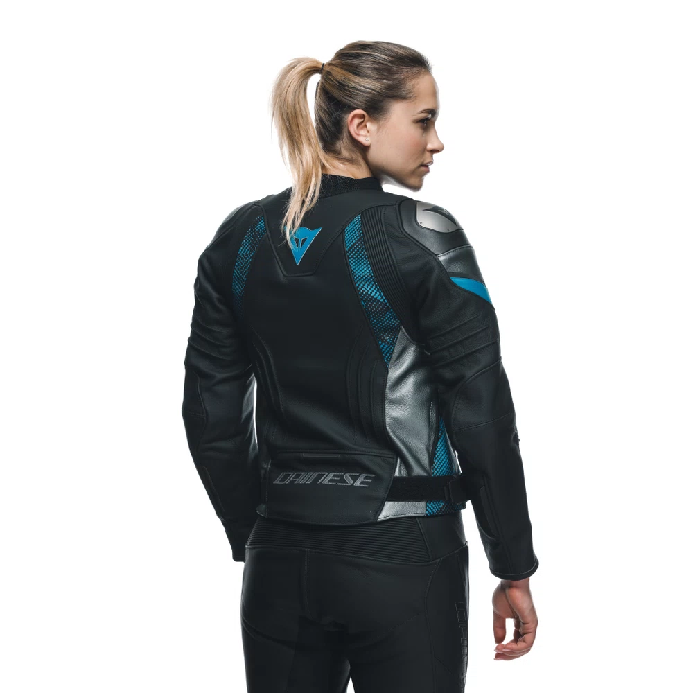 Dainese Avro 5 Leather Jacket Wmn black/teal/anthracite