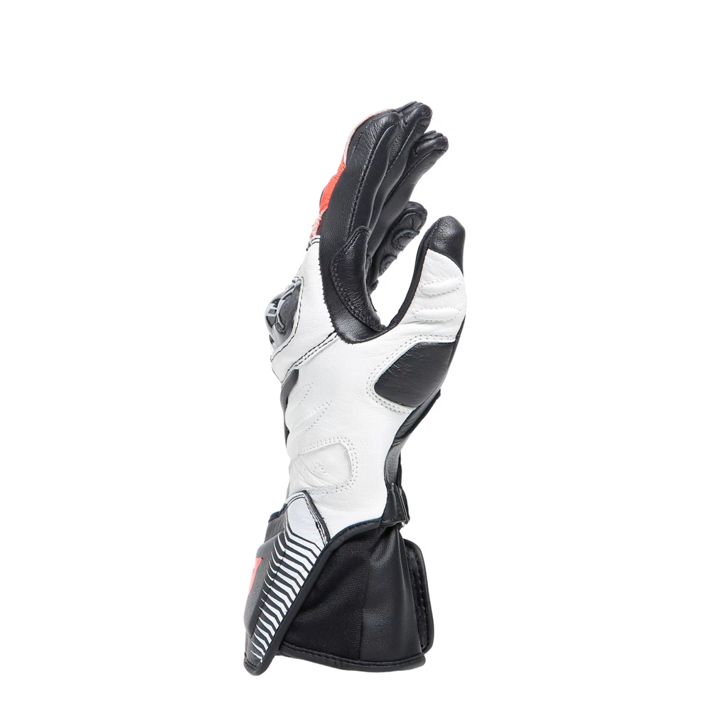 Dainese Carbon 4 Long Lady Leather Gloves black/white/fluo-red