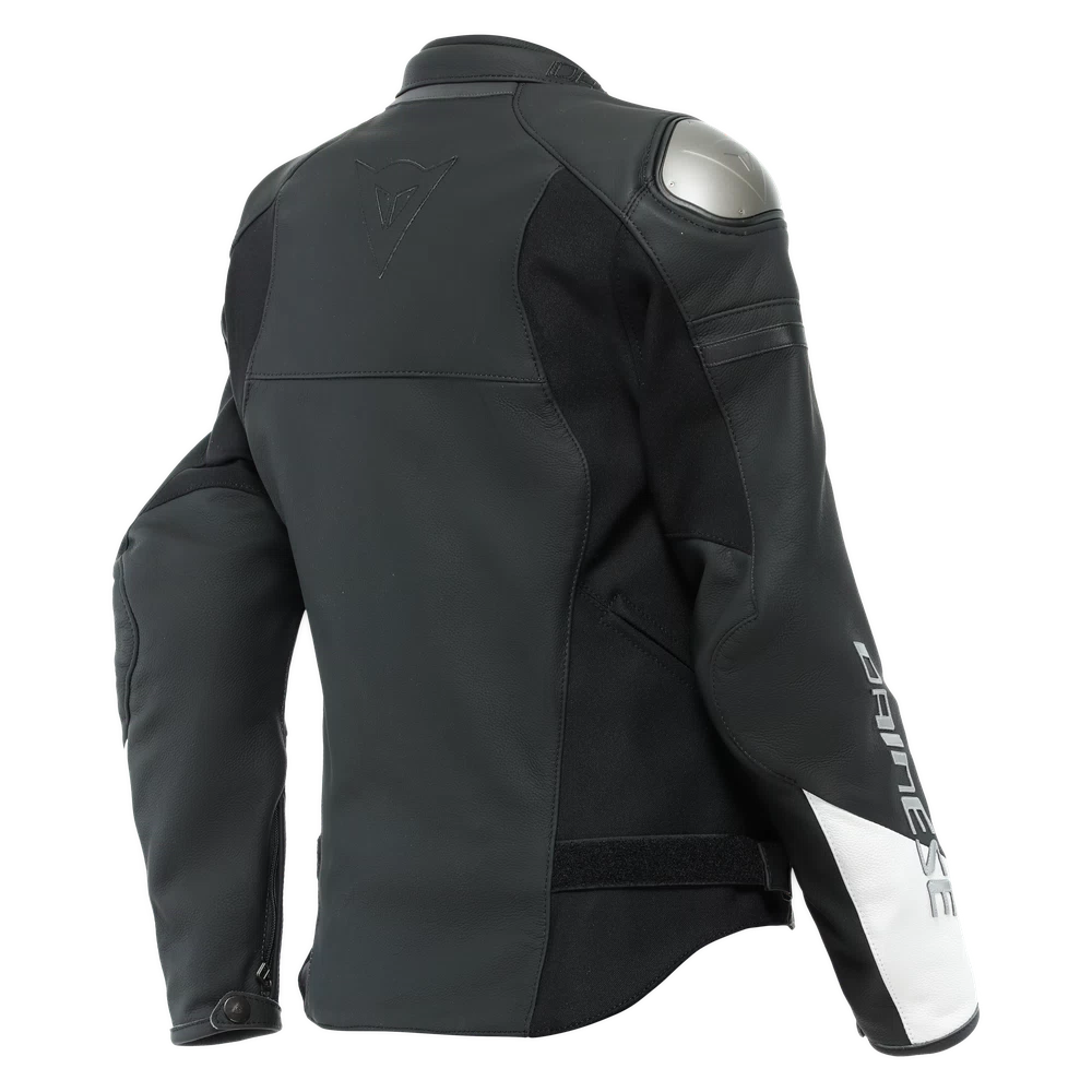 Dainese Rapida Lady Leather Jacket black-matt/black-matt/white