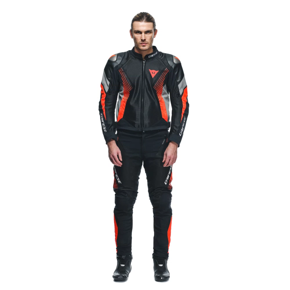 Dainese Drake 2 Air Absøluteshell Pants black/red-fluo