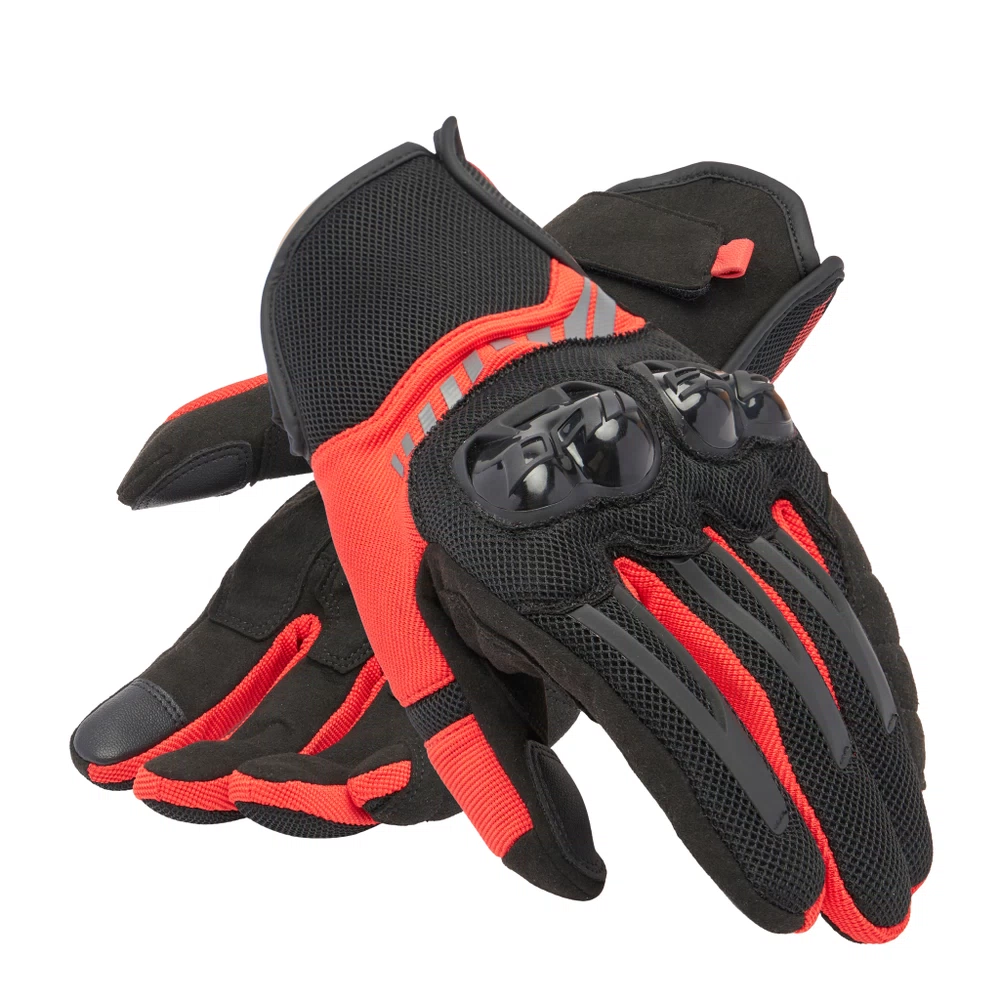 Dainese Mig 3 Air Tex Gloves black/red-lava
