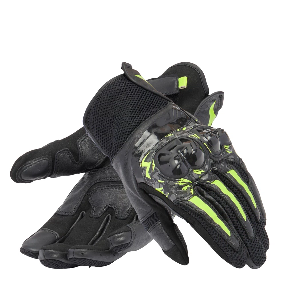 Dainese Mig 3 Unisex Leather Gloves black/anthracite/yellow-fluo