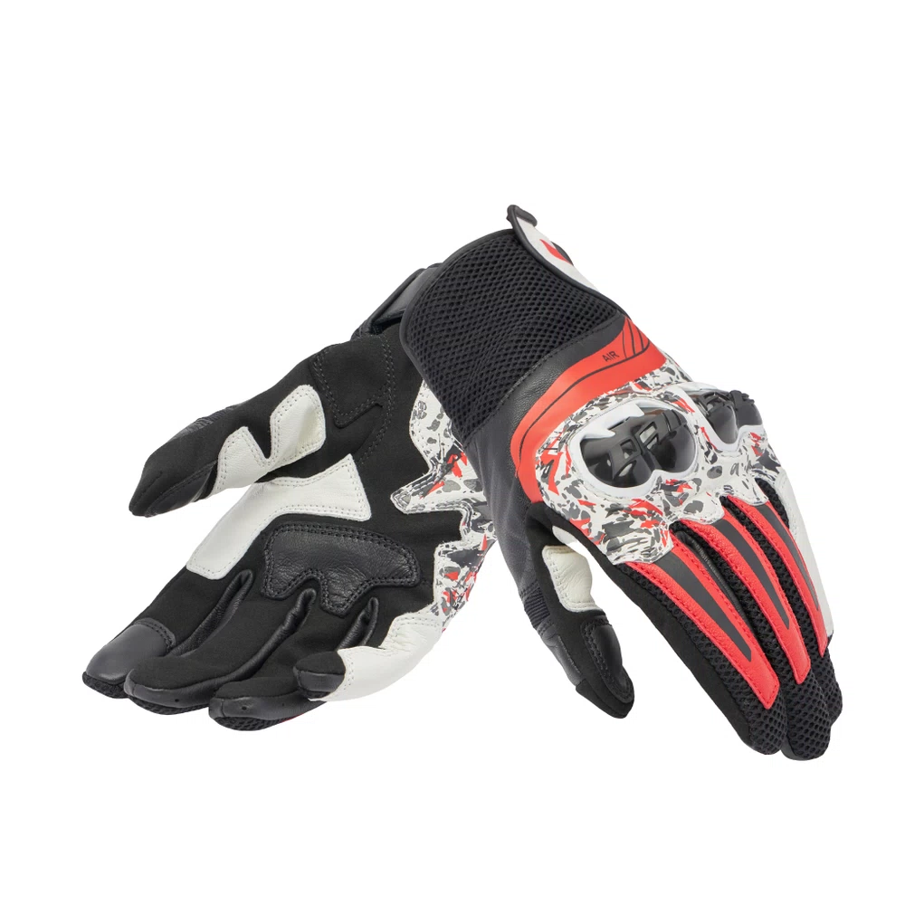 Dainese Mig 3 Unisex Leather Gloves black/red spray/white