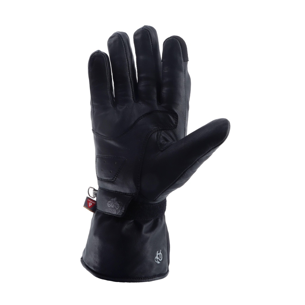 Helstons ECKO MEN (HEATING) Fabric-Leather BLACK (Glove)