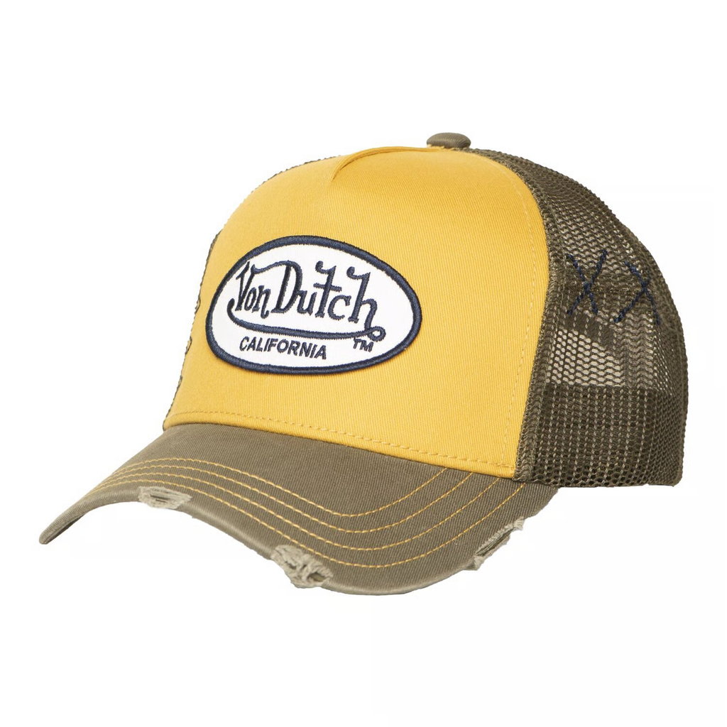 [719052] VON DUTCH TRUCKER MESH Khaki / Yellow