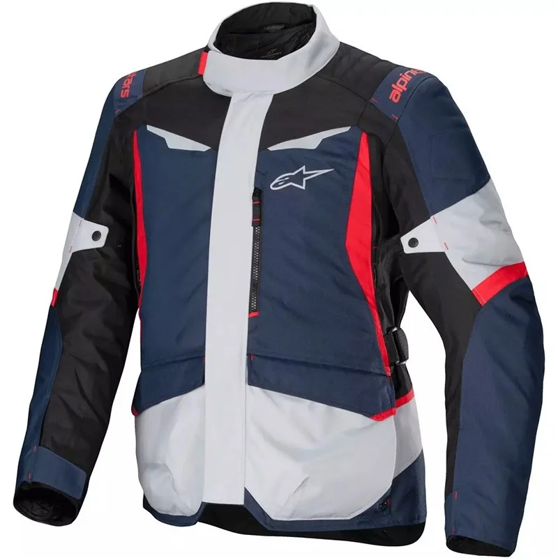 [3200625-7093-S] Alpinestars St-1 Waterproof Jacket Dark Blue Black Bright Red (S)