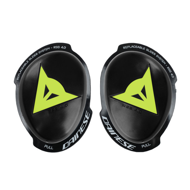 [1876220 620] Dainese Knee Slider Rss 4.0 - Full Kit Black/Yellow-Fluo