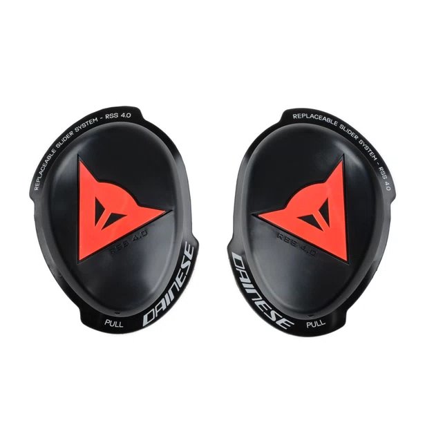 [1876220 628] Dainese Knee Slider Rss 4.0 - Full Kit Black/Red-Fluo