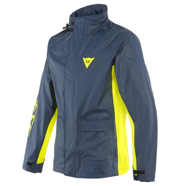 [1634297 87E XXS] Dainese Storm 2 Unisex Jacket Black-Iris/Fluo-Yellow (XXS)