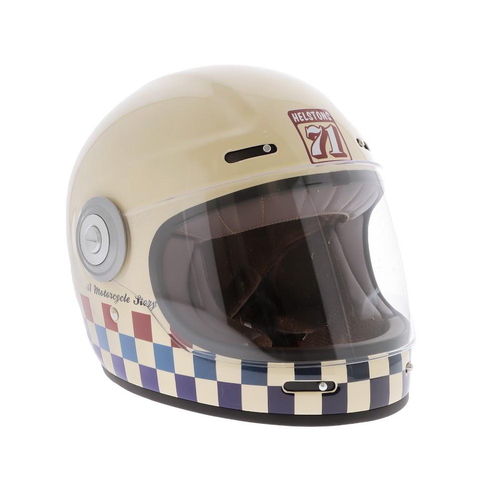 [2023022 BBR XS] Helstons COURSE FULL FACE Carbone beige (Blue-Red) (XS)