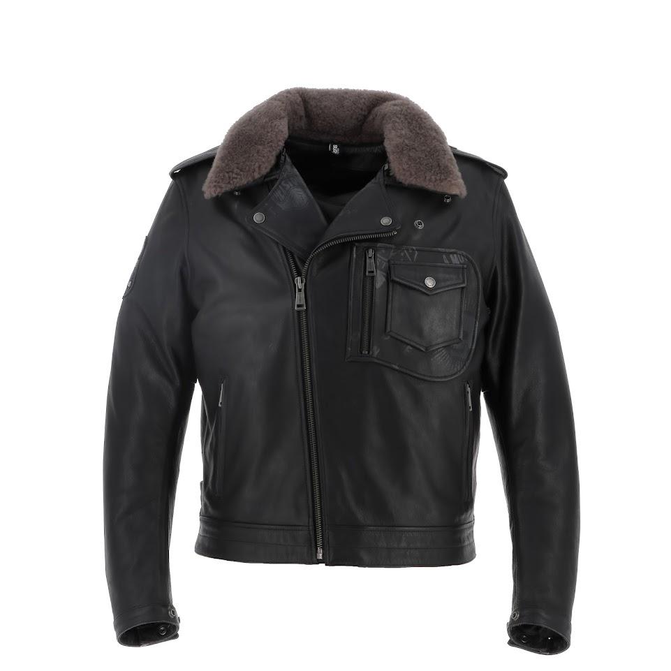 [2022022 NO S] Helstons PERCO Leather Buffalo black (S)