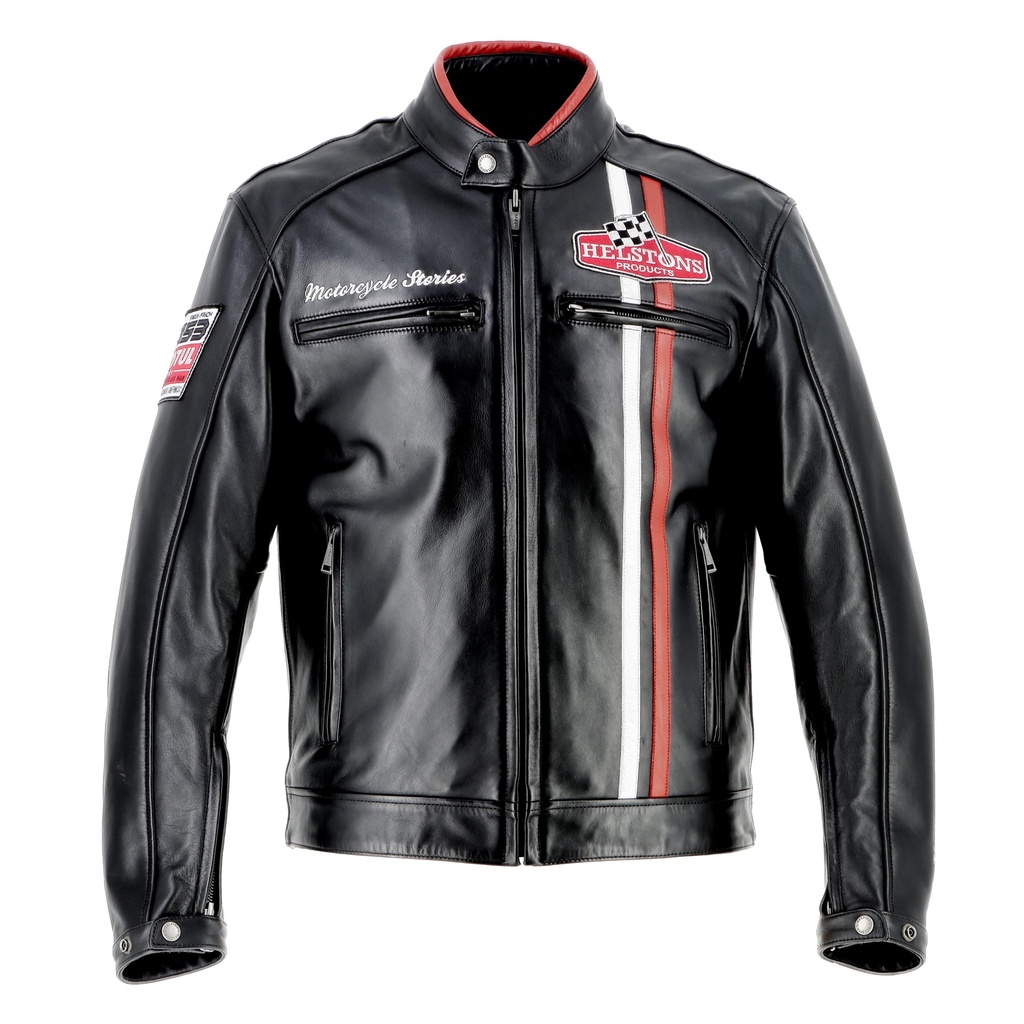 [2023034 NN S] Helstons JAY Leather Rag black-black (S)