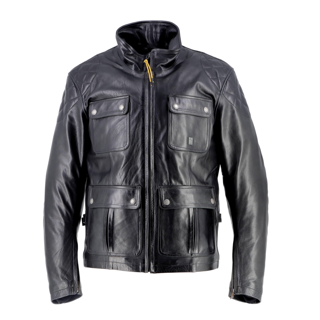 [2023054 NO S] Helstons HUNT Leather Natural black (S)