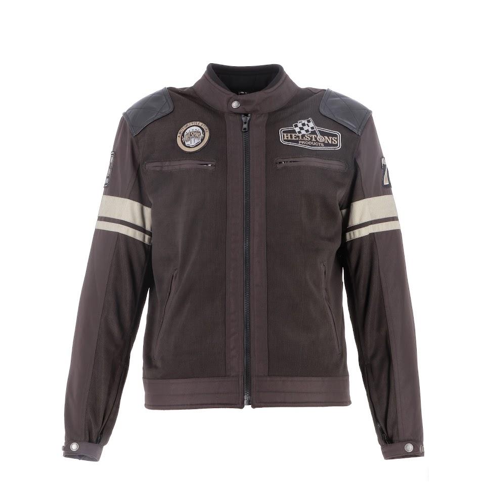 [2023012 M S] Helstons REVOLTE AIR  MESH-Leather brown (S)