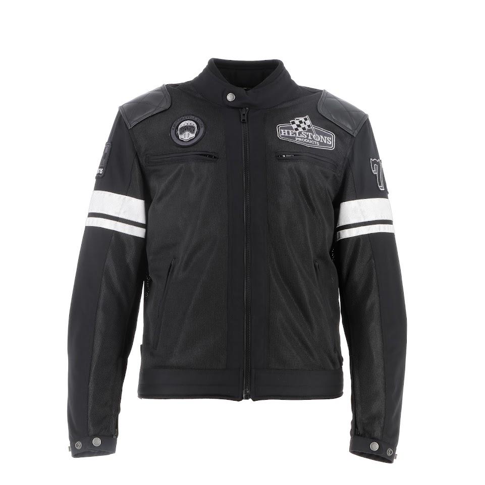 [2023012 NO S] Helstons REVOLTE AIR  MESH-Leather black (S)