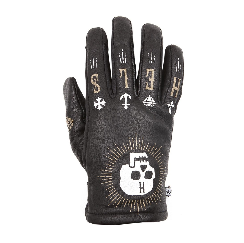 [2021072 NSK T8] Helstons KUSTOM Winter Leather black (skull) (T8)