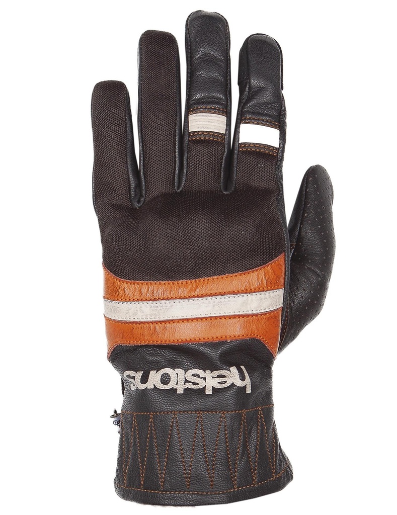 [2021115 MOB T8] Helstons BULL AIR Summer Leather-Mesh brown (Beige-Gold-Orange) (T8)