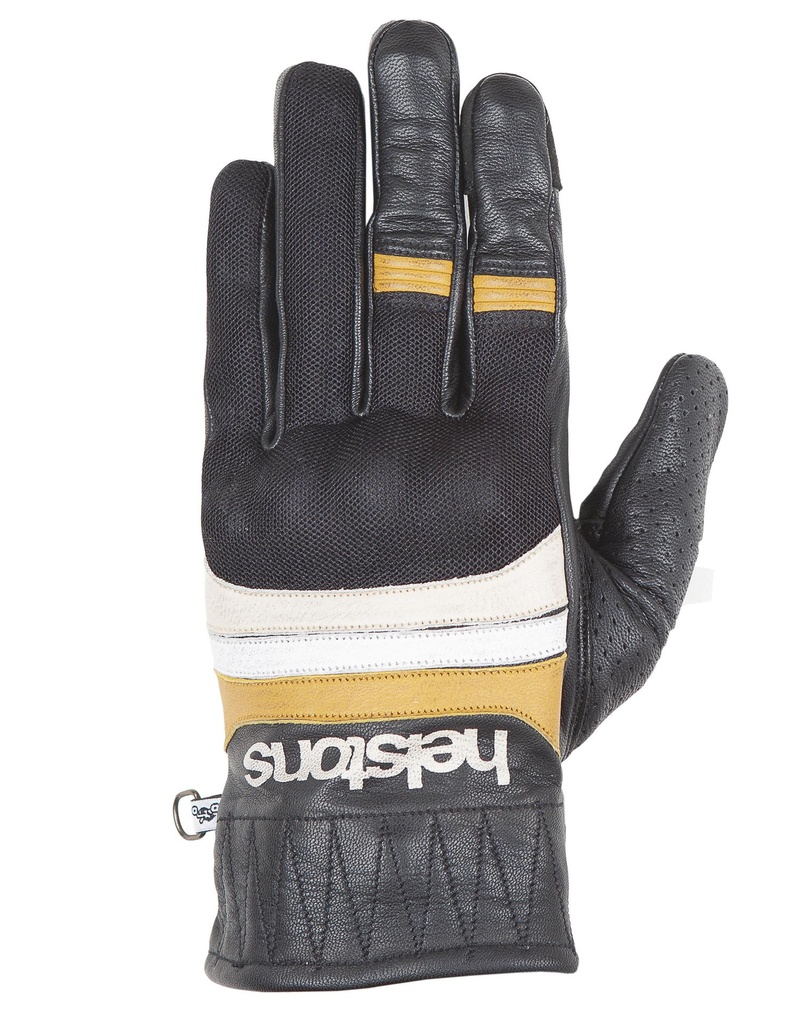 [2021115 NBBJ T8] Helstons BULL AIR Summer Leather-Mesh black (Beige-White-Yellow) (T8)