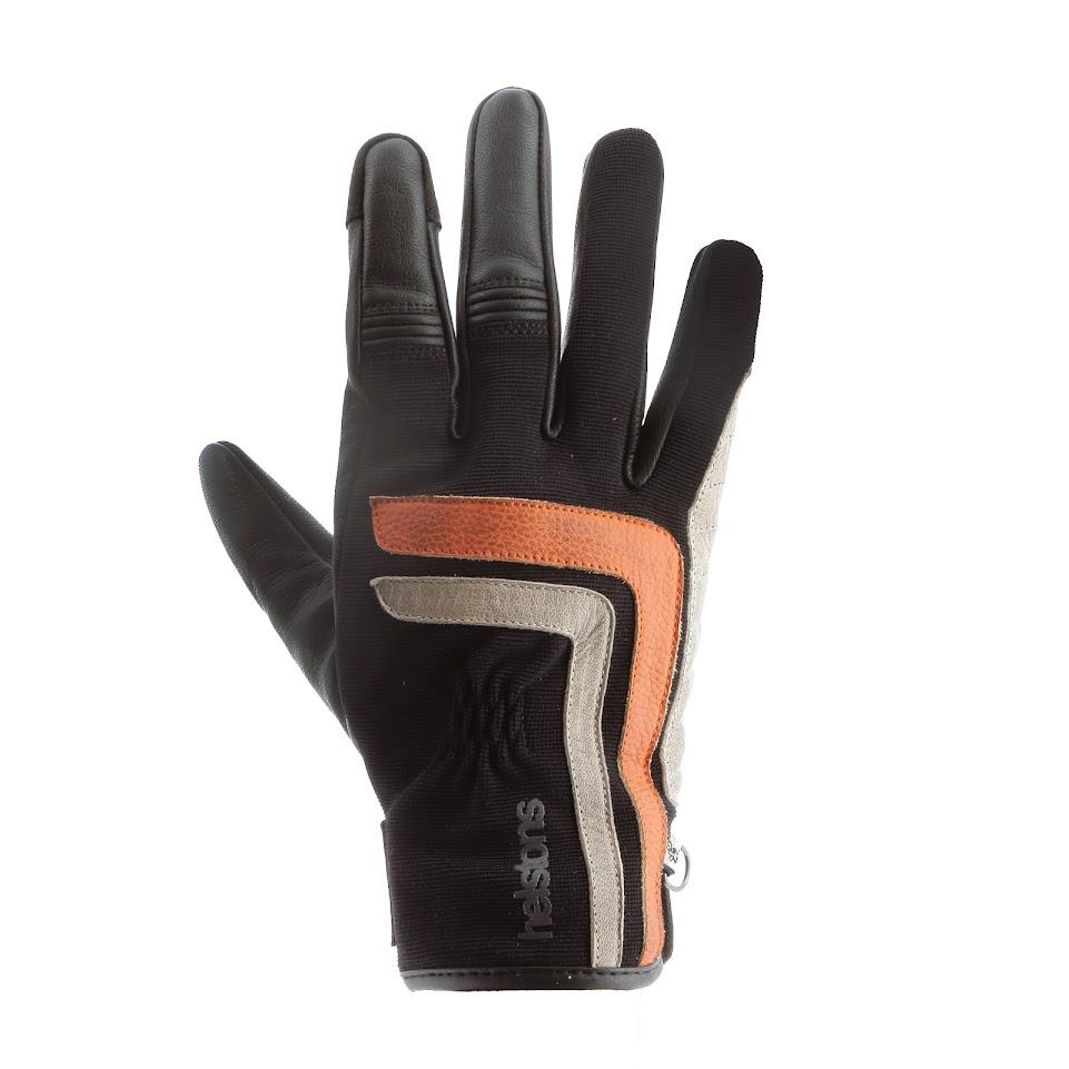 [2023025 NOB T8] Helstons JEFF Summer Leather-4Ways black (Gold-Orange-Beige) (T8)